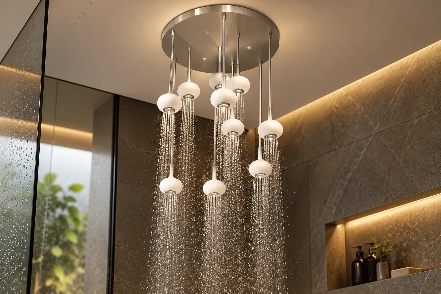 Ceiling Mounted Showerhead Melograno Chrome