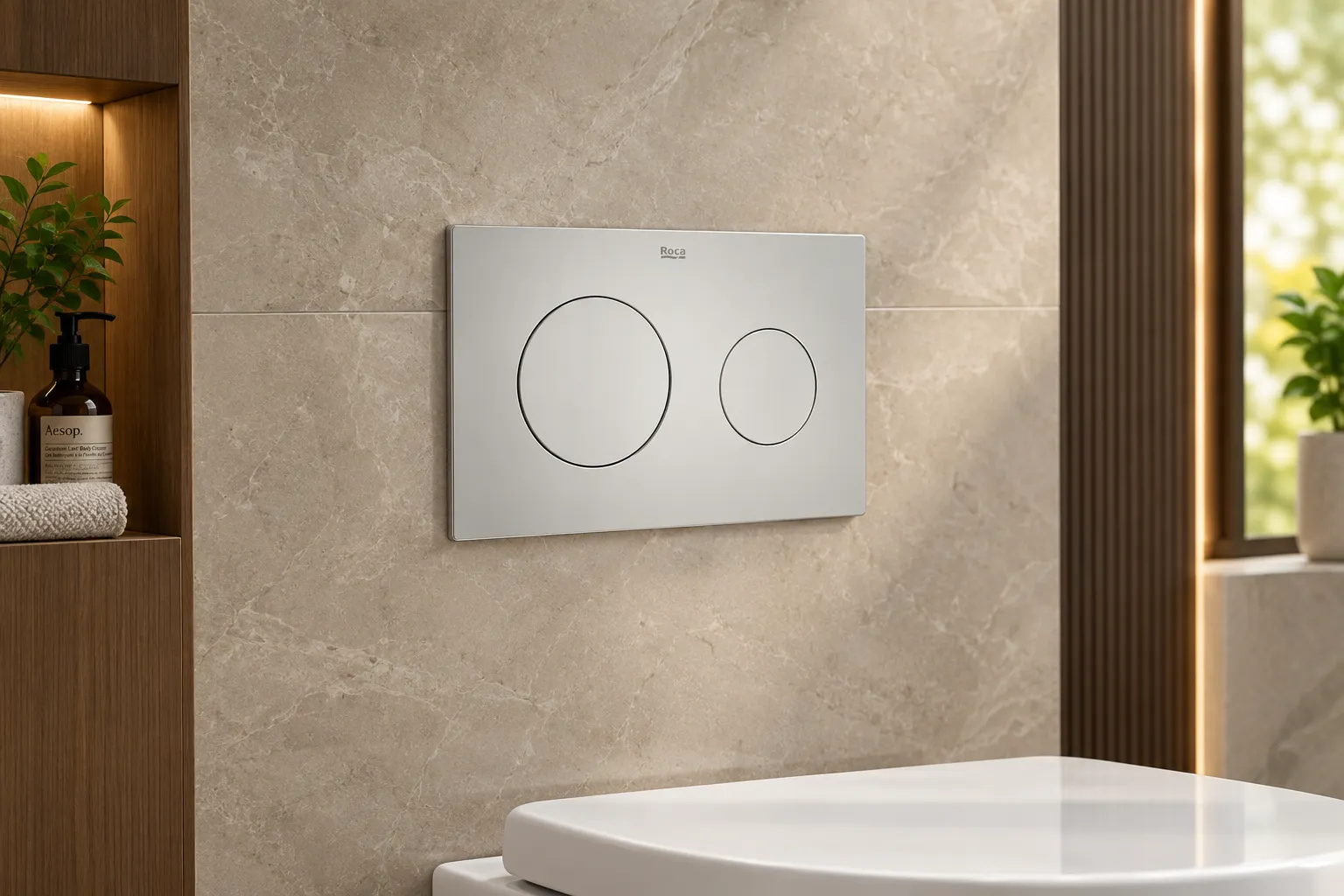 PL10 Plate Dual Flush Pearl