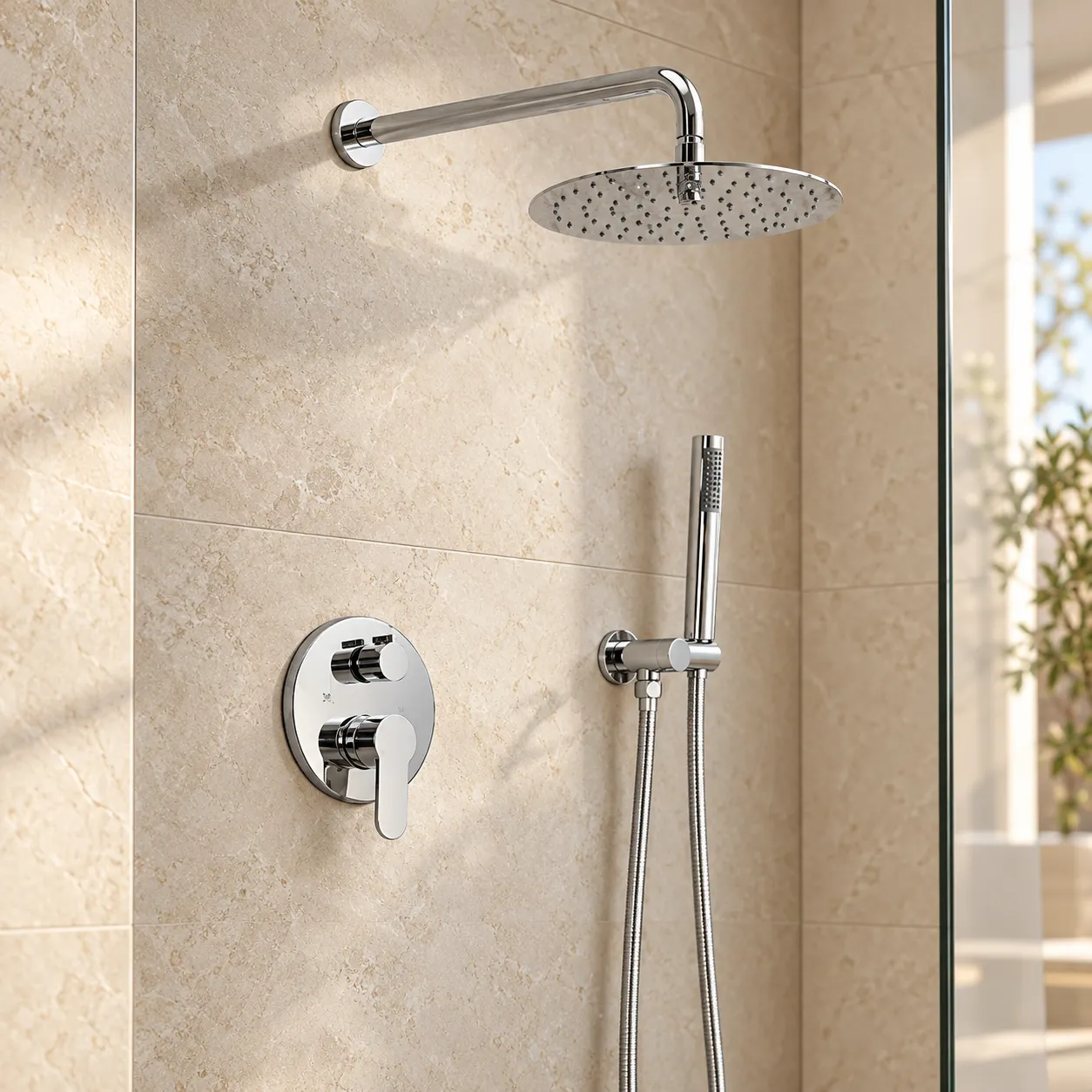Concealed Shower Set Chrome